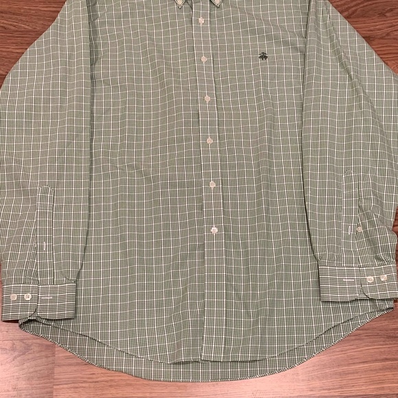 Brooks Brothers Green Striped L/S Dress Shirt L - Picture 5 of 6